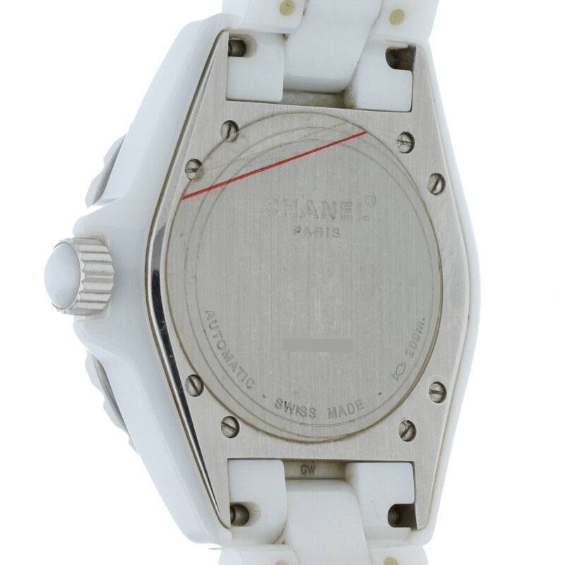 シャネル CHANEL サイズ:38mm 【J12 H0970】ホワイトセラミック自動