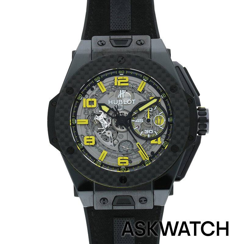 ウブロ HUBLOT　サイズ:45mm 401.CQ.0129.VR ビッグバン フェラーリ セラミッククロノグラフ腕時計(ブラック×イエロ