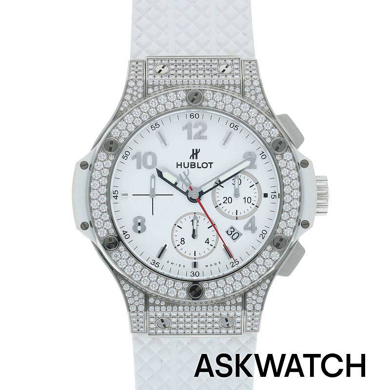 ウブロ HUBLOT サイズ:44mm ビッグバン サンモリッツ ベゼルダイヤクロノグラフ腕時計(ホワイ –  ASKWATCH